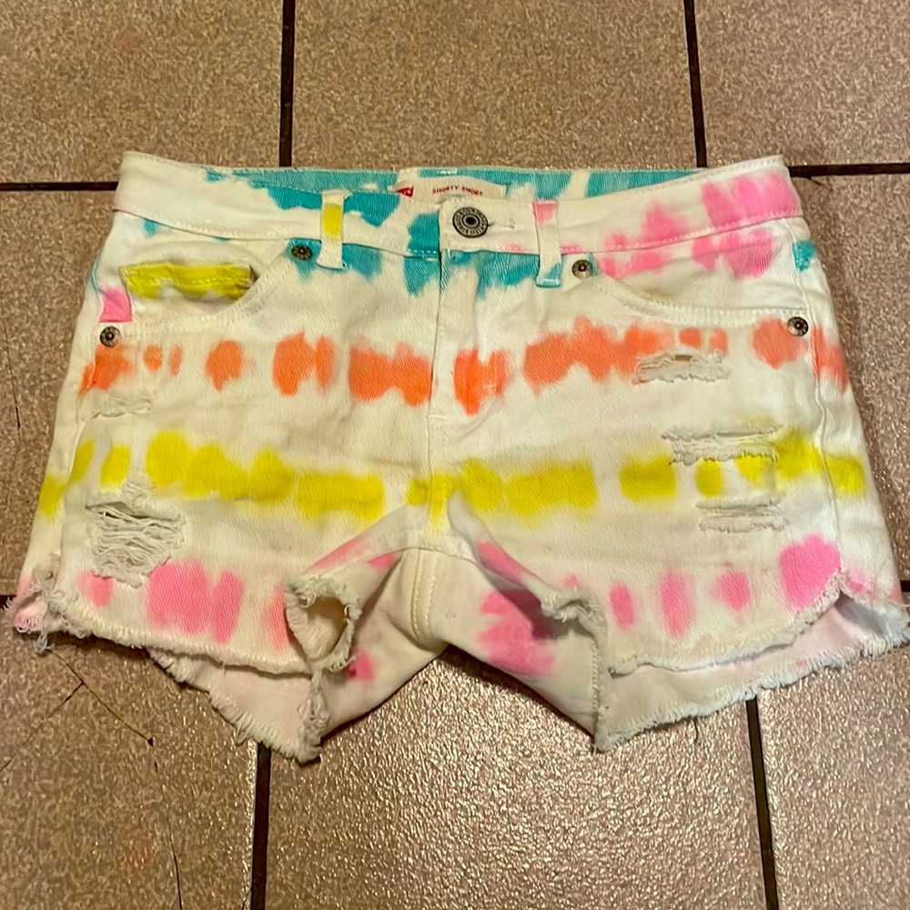 Kids colorful denim shorts